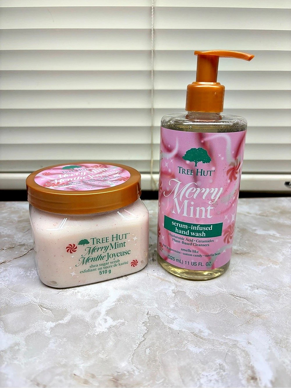 Tree Hut Merry Mint Shea Sugar Scrub and Serum-Infused Hand Wash Set Body Care